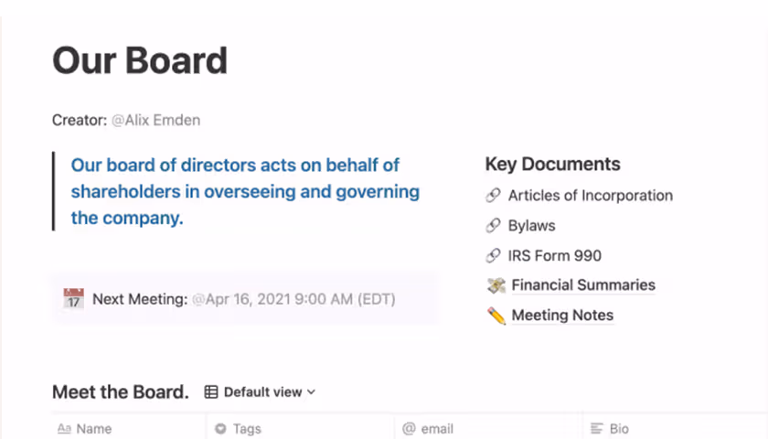 Hình ảnh sản phẩm mẫu quản lý hội đồng quản trị