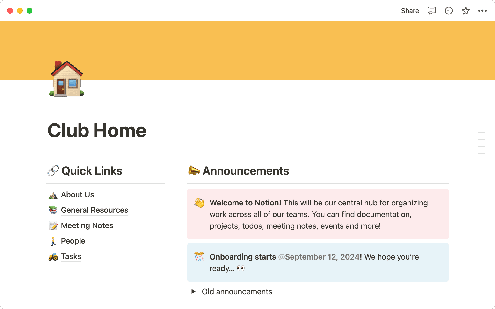 Versammle die Ressourcen, Projekte und Veranstaltungen deines Clubs an einem Ort.