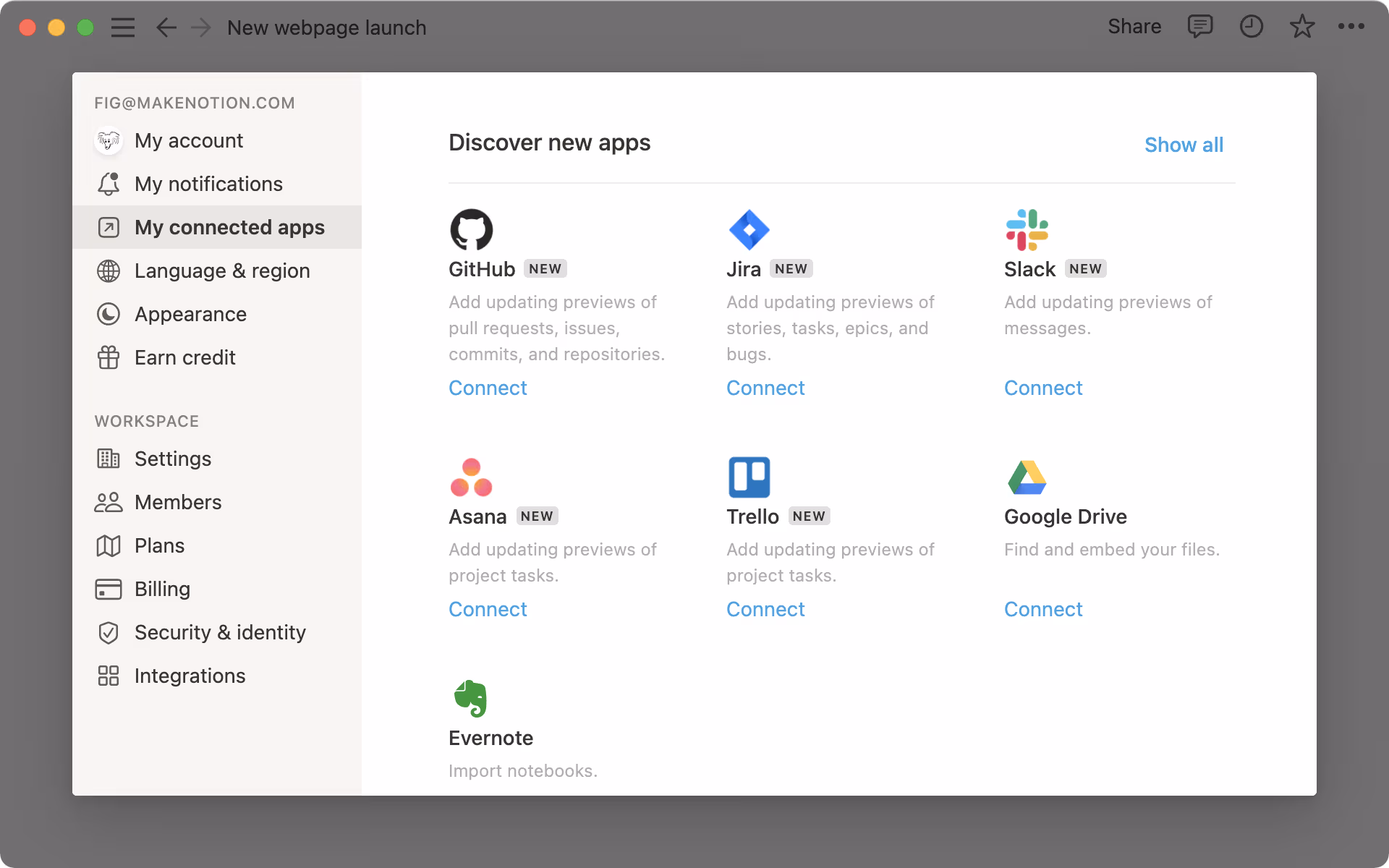 Meine verbundenen Apps