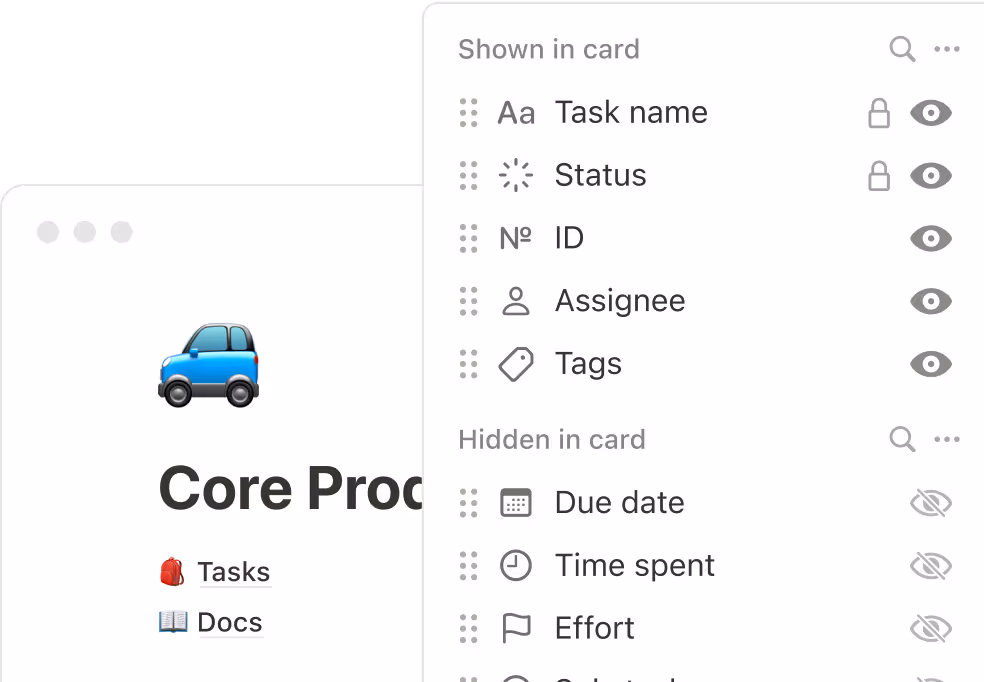 Benutzerdefinierte Eigenschaften und Felder für einen Projekt-Tracker